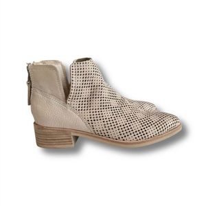 Dolce Vida Suede and Leather mesh Booties with Small Heel (only worn once!!)